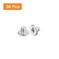Uxcell M3-0 5 X 3mm 50pcs Flat Round Head Screws 304 Stainless Steel Phillips Drive Machine Hardware Fastener For Furniture