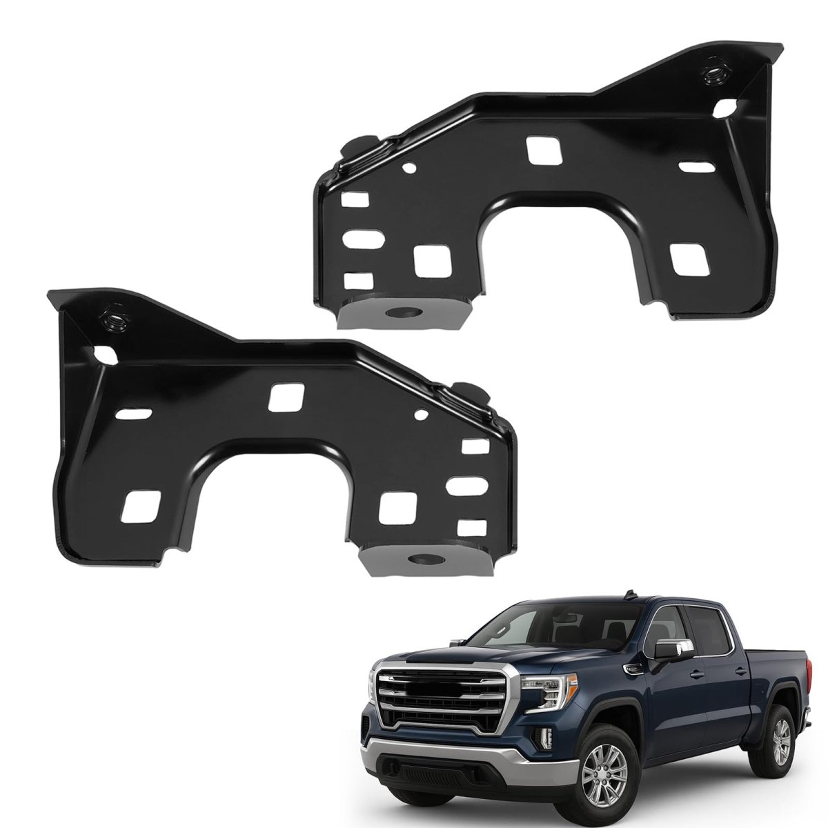Front Bumper Bracket For 2019-2025 Chevrolet Silverado 1500 Gmc Sierra Replacement Gm1066213 Gm1067213 23388668 23388669 Steel