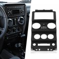 G-plus Dash Board Instrument Panel Center Bezel Trim Compatible With Jeep Wrangler 2007 2008 2009 2010 Black