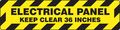 Accuform Signs Psr277 Slip-gard Adhesive Vinyl Step-style Floor Sign Legend Electrical Panel Keep Clear 36 Inches 6 Length X 24 