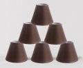 Urbanest Pure Linen Chandelier Lamp Shades 6-inch Hardback Clip On Espresso Set Of 6 