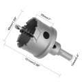 Uxcell Carbide Hole Saw Drill Bit 48mm Cutter For Stainless Steel Alloy Cast Iron Copper Metal Sheet With Limit Step
