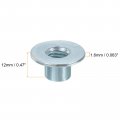 Uxcell M10 T-nuts 24pcs Carbon Steel Tee Nut Round Base Weld Nuts 12mm Height Through Hole Flange Insert Female Thread Plate