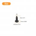 Uxcell 2 X 3 16 Phillips Pan Head Self-tapping Screw 100pcs 304 Stainless Steel Round Wood Full Thread Black