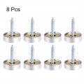 Uxcell Mirror Screws Decorative Cap Cover Nails Polished Stainless Steel 18mm 8pcs