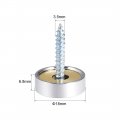 Uxcell Mirror Screws Decorative Cap Cover Nails Polished Stainless Steel 18mm 8pcs