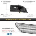 Sequential Turn Signal For 2019-2023 Ford Ranger Amber Led Strips Side Mirror Indicator Light Blinker Lamp Replacement Driver