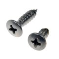 Self Tapping Screws Stainless Steel Material Clear Zinc Finish Coarse Thread Phillips Drive Style Oval Head Shape 12 Pieces 