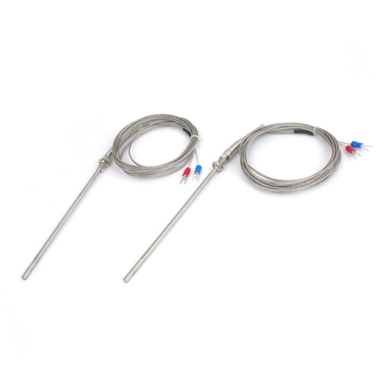 K Type Thermocouple Temperature Sensor 0 To 800 Degrees 15cm Probe With 10ft Cable 2 Pack