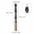 Uxcell 2pcs Jobber Drill Bits 11 5mm 0 453 Black Nitride Gold Titanium Coated M2 High Speed Steel Hss Twist For Stainless