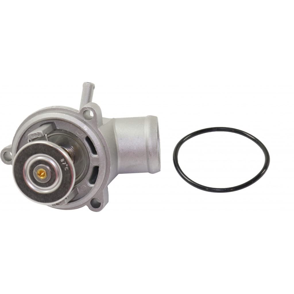 Thermostat Housing With For Mercedes Benz Slk230 1998 To004 4 Cylinder 2 2l 2 3l Engine Includes Gasket Black Plastic Standard