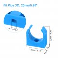 Uxcell 50pcs U-shaped Water Pipe Clamps Ppr Clips U Shaped Clip Fit For 25mm 0 98 Od Pipes And Tubing Hoses Support Blue