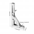 Uxcell 2 Pcs Folding Shelf Brackets 8 Inch Stainless Steel Collapsible L Bracket Wall Mounted For Table Work Bench Silver