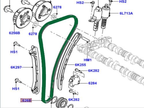 Genuine Land Rover Timing Chain 2 0l 16v Petrol New Lr025263