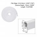 Uxcell Edge Trim Seal Extrusion White U Channel Protector Pvc Plastic W Iron Sheet Fits 3 32 -7 16 4ft 5m Length