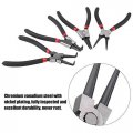 4pcs 7 Snap Ring Circlip Plier Set With Storage Pouch Internal External Bent Straight Pliers Tool