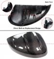 Real Carbon Fiber Mug Style Replacement Side View Mirror Covers Caps Compatible For 2022 2023 Honda Civic Without Led Signal