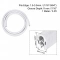 Uxcell Edge Trim Seal Extrusion White U Channel Protector Pvc Plastic W Iron Sheet Fits 1 16 -9 64 3 3ft 1m Length