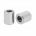 Uxcell M6 Round Connector Nuts 304 Stainless Steel Coupling Nut 14 0mm 0 55inch Length Pack Of 10