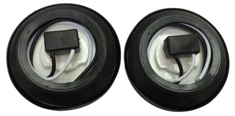 Set Of 2 Amber Round Led Trailer Side Clearance Light W Grommet Plug -24002