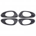 Black Interior Door Handle Bezel Cover Trim For Chevrolet Trailblazer Ext 2002-2009 Front Rear Left Driver And Right Passenger 