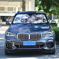 Floral Skull Car Sunshade Windshield Shade Protection Accordion Foldable Sun For Harmful Uv Rays 55 X 27 6 In