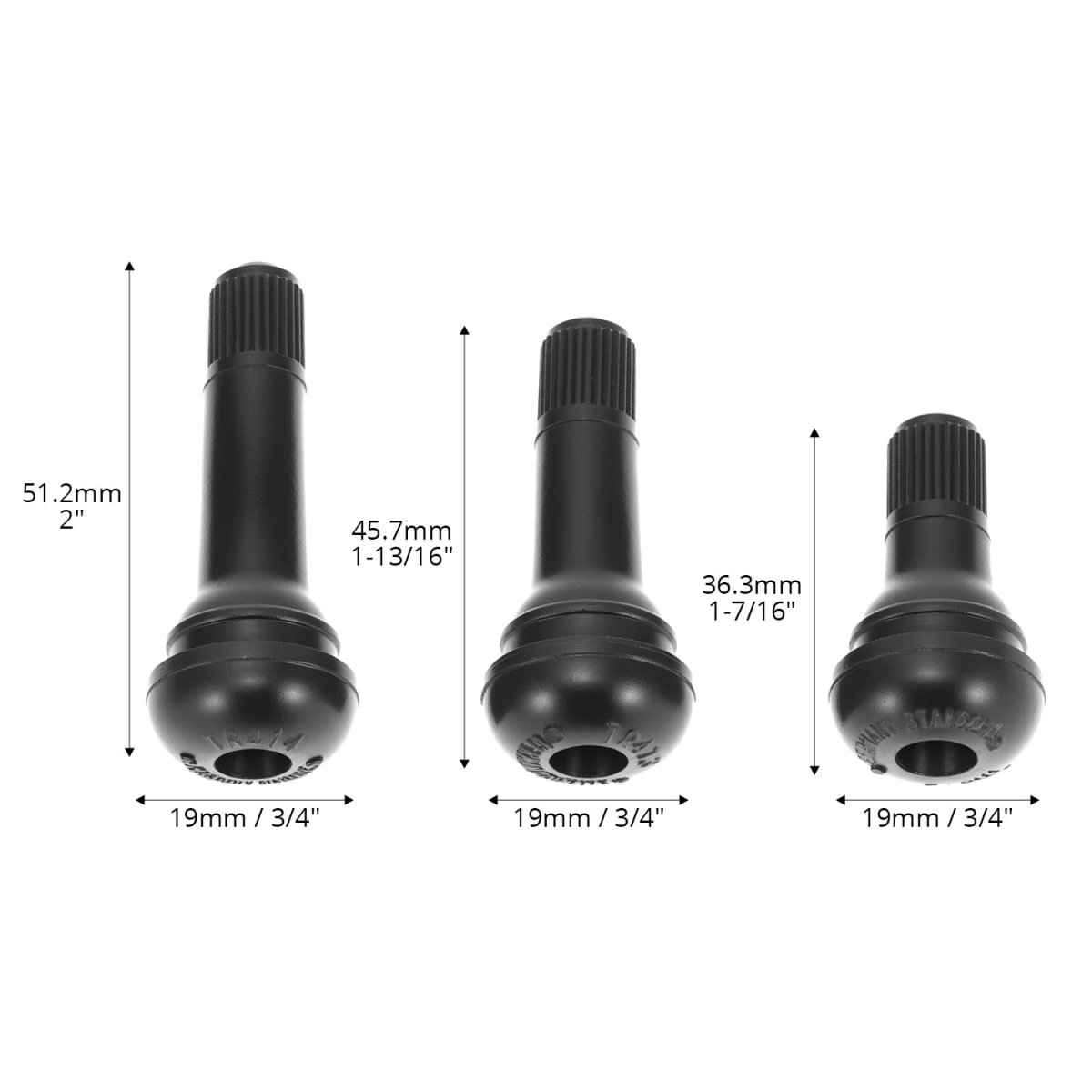 Tr412 Tr413 Tr414 Tire Valve Stems 100 Piece Tubeless Rubber Snap-in Valves For Cars Trucks Trailers Fits 0 453 In Rim Holes Up