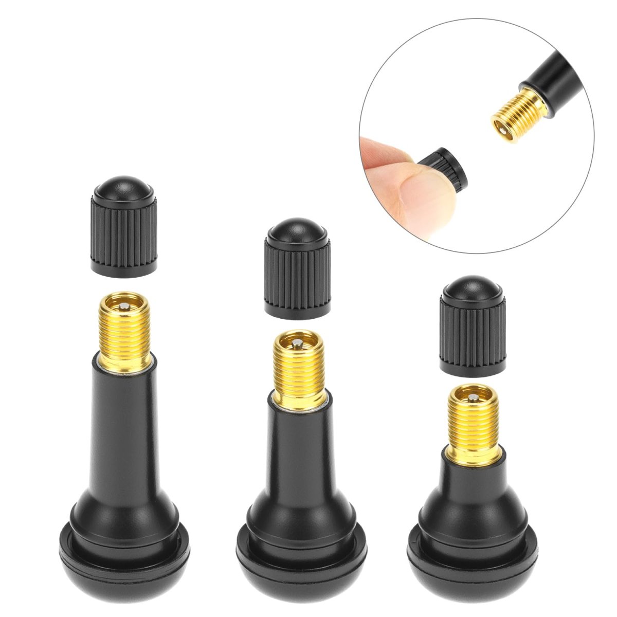 Tr412 Tr413 Tr414 Tire Valve Stems 100 Piece Tubeless Rubber Snap-in Valves For Cars Trucks Trailers Fits 0 453 In Rim Holes Up