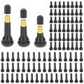 Tr412 Tr413 Tr414 Tire Valve Stems 100 Pieces Tubeless Rubber Snap-in Valves For Cars Trucks Trailers And More Fits 0 453 Inch 