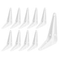 Floating Shelf Bracket 10 Pack 4 X 3 Inch Iron Hidden Wall Mounted Supports L Support For Wood Shelves White 