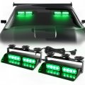 Wineco 2 In 1 Green Emergency Dash Strobe Lights Interior Windshield Warning Safety Flashing Law Enforcement W Suction Cups For 