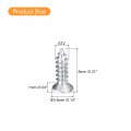 Uxcell St2x8mm White Screws Self Tapping 100pcs Flat Head Phillips Wood For Woodworking