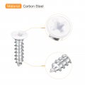 Uxcell St2x8mm White Screws Self Tapping 100pcs Flat Head Phillips Wood For Woodworking