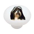 Shih Tzu Decorative High Gloss Ceramic Drawer Knob 