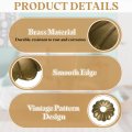 10pcs Cabinet Knob Backplate 0 91 Inch Drum Plum Shape Radial Brass Washers Classical Furniture Decoration Gasket For Drawer