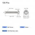 Uxcell Flanged Button Head Socket Cap Screws M3 16mm Hex Drive 304 Stainless Steel Fasteners Bolts Fully Threaded Machine Screw