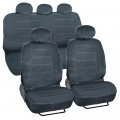 Bdk Cozyseats Fine Regal Fabric Car Seat Covers -full Set Front Rear In Charcoal Original Protection 