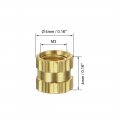 Uxcell Knurled Insert Nuts 100pcs M3 X 4mm Length Od Female Thread Brass Threaded Embedment Nut For 3d Printer