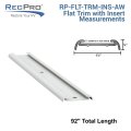 Recpro Rv Insert Roof Flat Trim White Aluminum 92 Length 10 Pieces