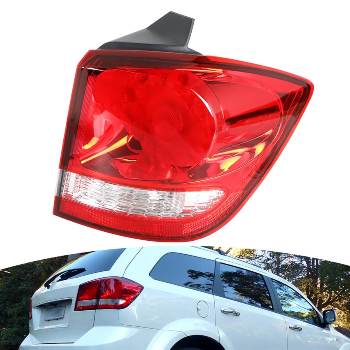 Rear Rh Passenger Right Side Tail Lamp Assembly For 2011 2019 Journey Replacement 68078464ad Ch2805105c Clear Red Lens With