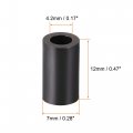 Uxcell Nylon Round Spacer Washer 4 2mm Id 7mm Od 12mm Height For M4 Screws Black 100pcs