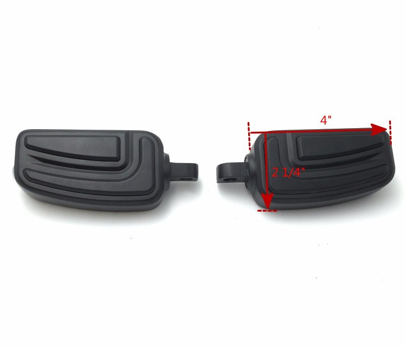 Black Short Angled Adjustable Highway Peg Mounting Kit Airflow Footrest For 1 5 In Front Engine Guard Frame Tube Fits V-star
