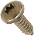 18-8 Stainless Steel Sheet Metal Screw Plain Finish Pan Head Star Drive Type Ab 1 4 Thread Size 3 Length Pack Of 10 