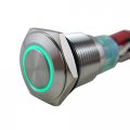 Digiten 16mm Green Waterproof Stainless Steel Angel Eye 12v Led Button Switch On Off Car 