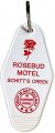 White Red Keychain Motel Inspired Tag Gift For Him Or Her Key Chain Keytag 