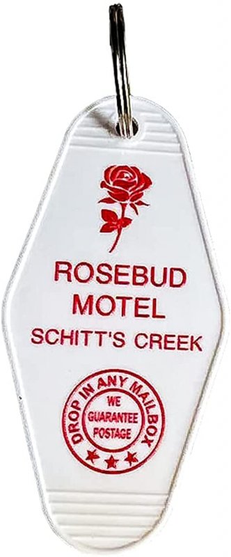 White Red Keychain Motel Inspired Tag Gift For Him Or Her Key Chain Keytag