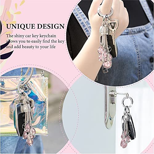 Bling Crystal Car Keychain For Women Accessories With Rhinestones Fashionable Key Chain Keys Fit Bmw Honda Audi Lexus Ford