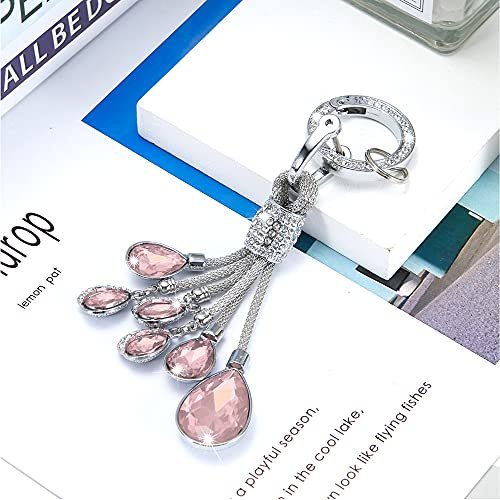 Bling Crystal Car Keychain For Women Accessories With Rhinestones Fashionable Key Chain Keys Fit Bmw Honda Audi Lexus Ford