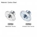 Uxcell 10pcs M8x22x2mm M10x25x1 8mm Brad Hole Tee Nut Carbon Steel T-nuts