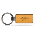 Dodge R T Logo Laser Engraved Maple Wood Gunmetal Frame Case Key Chain 